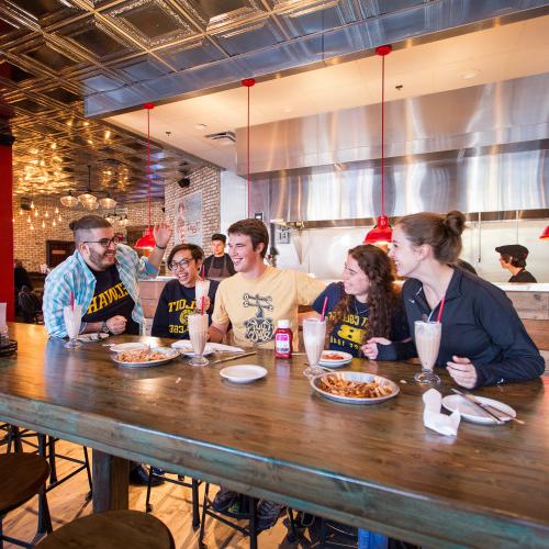 Lucy's No. 7 burger bar is a favorite among Beloit students.